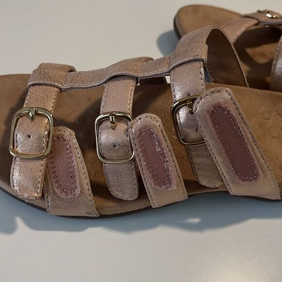Vionic Misa Rose Gold Triple Adjustable Slip On Sandals Size 7 - Picture 9 of 11
